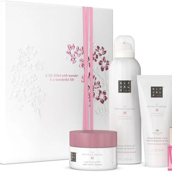 Σετ Rituals: The Ritual Of Sakura, Αναζωογονητικό, Scrub Σώματος, 125 g + The Ritual Of Sakura, Shower Mousse, 200 ml + The Ritual Of Sakura, Ενυδατικό, Κρέμα Σώματος, 100 ml + Reve De Hanami, Eau De Parfum, Για Γυναίκες, 15 ml