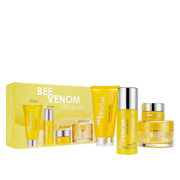 Little Luxuries Kit Σετ Rodial: Bee Venom, Αντιγήρανσης, Daily, Κρέμα Προσώπου, 15 ml + Bee Venom, Καθαρισμού, Balm Καθαρισμού, Για το Πρόσωπο, 20 ml + Bee Venom, Αντιρυτιδική, Κρέμα Ματιών, 5 ml + Bee Venom, Αντιγήρανσης, Ορός, Για το Πρόσωπο, 1