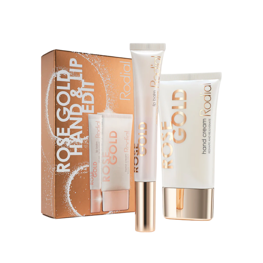 Σετ Rodial: Rose Gold, Αναζωογονητικό, Κρέμα Χεριών, 40 ml + Rose Gold, Βάλσαμο Χειλιών, 10 ml