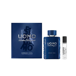Σετ Salvatore Ferragamo: Uomo Urban Feel, Eau De Toilette, Για Άνδρες, 10 ml + Uomo Urban Feel, Eau De Toilette, Για Άνδρες, 100 ml