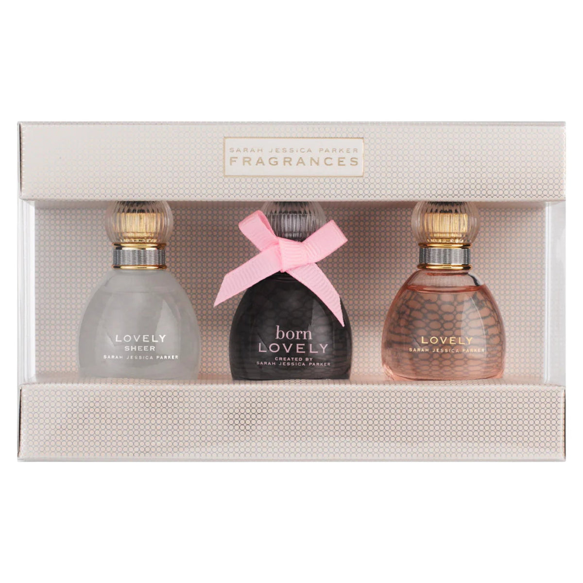 Set Sarah Jessica Parker: Lovely Sheer, Eau De Parfum, Γυναικείο, 10 ml + Born Lovely, Eau De Parfum, Γυναικείο, 10 ml + Lovely, Eau De Parfum, Γυναικείο, 10 ml