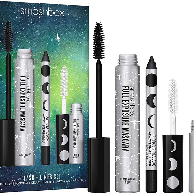 Σετ Smashbox: Photo Finish, Eyelash Primer, 4 ml + Always On, Μολύβι Eyeliner, Brewed, 1.2 g + Full Exposure, Αδιάβροχο, Volumizing, Μάσκαρα, Black, 9.56 ml