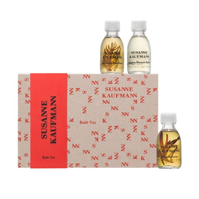 Bath Trio Σετ Susanne Kaufmann: Body Care Bath, For The Senses, Θρεπτικό, Bath Oil, 30 ml + Body Care Bath, Mountain Pine, Relaxing, Bath Oil, 30 ml + Body Care Bath, Mallow Blossom, Θρεπτικό, Bubble Bath, 30 ml