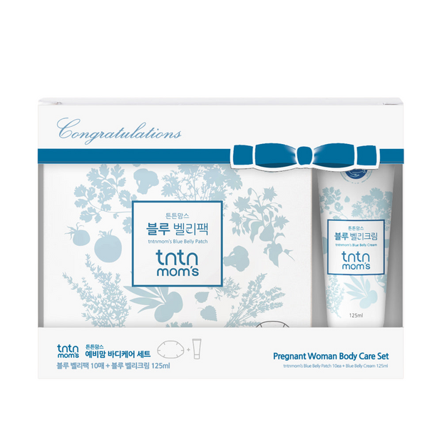 Σετ Tntn Mom's: Blue Belly, Anti-Stretch Marks, Κρέμα Σώματος, Belly, 125 ml + Σετ, Blue Belly, Anti-Stretch Marks, Local Treatment Patch, Belly, 10 pcs