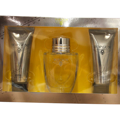Σετ Top Gun: Chevron, Eau De Toilette, Για Άνδρες, 100 ml + Chevron, Ενυδατικό, Αφρόλουτρο, Body & Hair, 100 ml + Chevron, Ενυδατικό, Balm Για Μετά το Ξύρισμα, 100 ml
