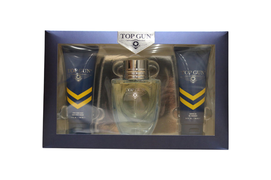 Set Top Gun: Rivet, Eau De Toilette, Ανδρικό, 100 ml + Rivet, Ενυδατικό, Αφρόλουτρο, Body & Hair, 100 ml + Rivet, Ενυδατικό, Balm Για Μετά το Ξύρισμα, 100 ml