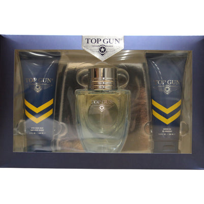 Set Top Gun: Rivet, Eau De Toilette, Ανδρικό, 100 ml + Rivet, Ενυδατικό, Αφρόλουτρο, Body & Hair, 100 ml + Rivet, Ενυδατικό, Balm Για Μετά το Ξύρισμα, 100 ml
