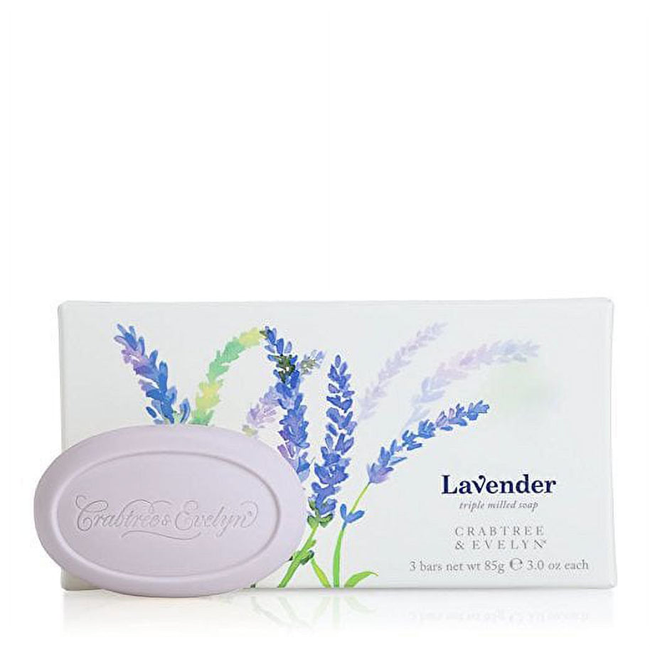 Set Trio, Crabtree & Evelyn, Lavander, Ενυδατικό, Soap Bar, 3 pcs, 85 g