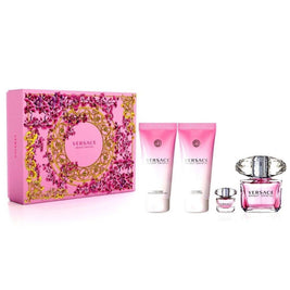 Set Versace: Bright Crystal, Eau De Toilette, Γυναικείο, 90 ml + Bright Crystal, Ενυδατική, Λοσιόν Σώματος, 100 ml + Bright Crystal, Αφρόλουτρο, 100 ml + Bright Crystal, Eau De Toilette, Γυναικείο, 9 ml *Miniature
