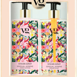 Σετ Vivian Gray: Sensual Jasmine, Ενυδατικό, Hand Lotion, 350 ml + Sensual Jasmine, Καθαρισμού, Liquid Soap, 350 ml