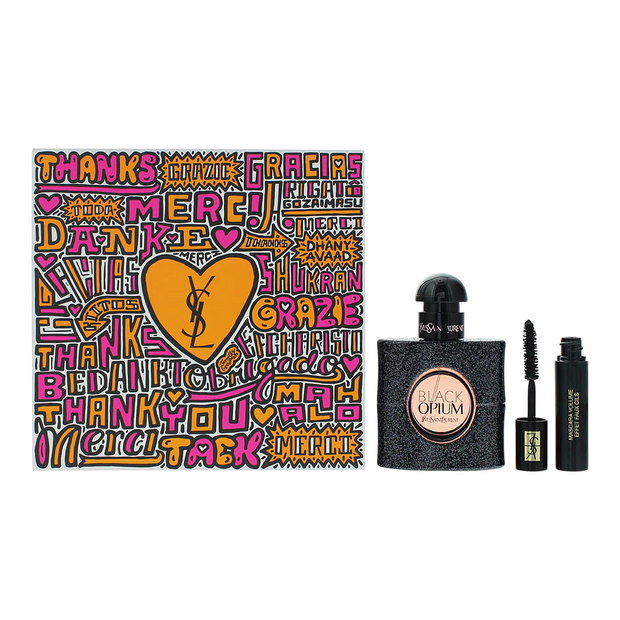 Set Yves Saint Laurent: Black Opium, Eau De Parfum, Γυναικείο, 30 ml + Volume Effet Faux Cils, Mascara, Black, 2 ml *Miniature