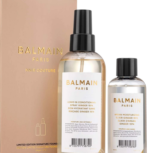 Signature Foundation Ginger Σετ Balmain Professionnel: Argan Ενυδατικό Elixir, Έλαιο Μαλλιών, For Θρεπτικό, 100 ml + Balmain Professionnel, Argan Oil, Hair Leave-In Κρέμα Μαλλιών, For Hydrate/Detangle & Shine, 200 ml