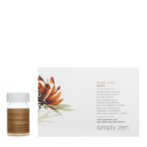 Σετ, Simply Zen, Double Action, Leave In Scalp Treatment Ορός, For Density & Vitality, 12 pcs, 5 ml