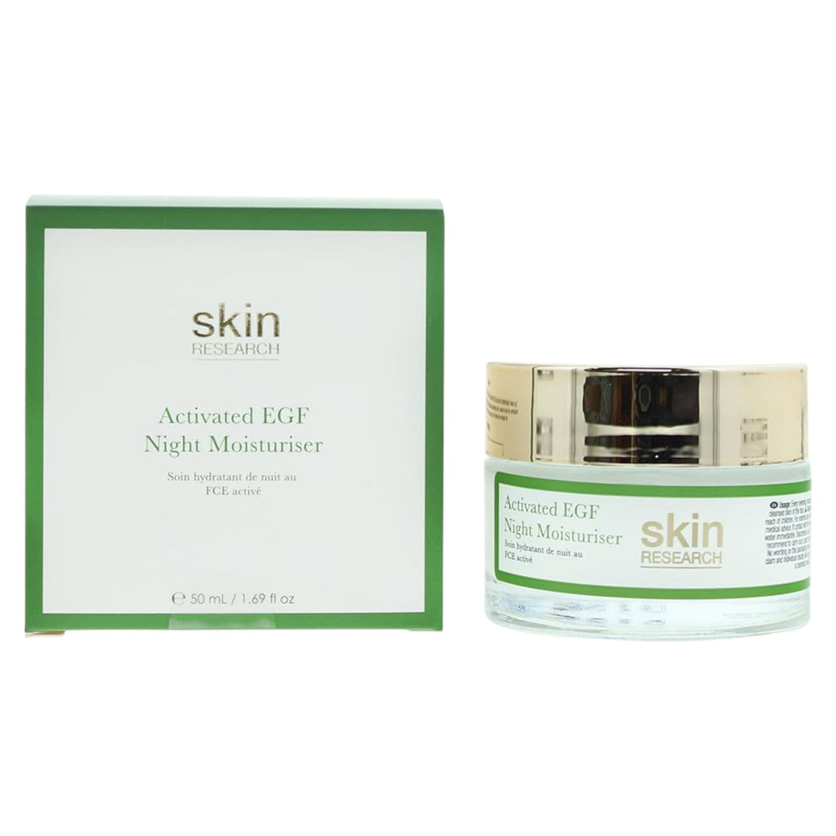 Skin Research, Advanced Epidermal Growth Factor, Ενυδατική, At Κρέμα Νύχτας Για το Πρόσωπο, 50 ml