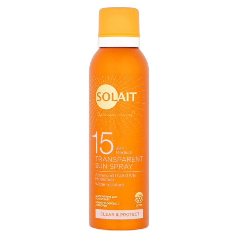 Superdrug, Solait, Water-Resistant, Αντηλιακό Spray, SPF15, 200 ml *Tester