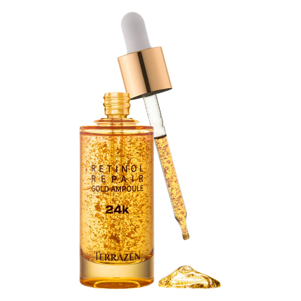 Terrazen, Retinol Repair, 24K gold, Σύσφιξης, Ampoules Treatment Ορός, Αντιγήρανσης, Για το Πρόσωπο, Για Γυναίκες, 50 ml