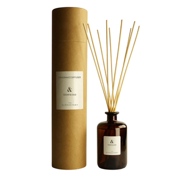 The Olphactory, Cedar & Oud, Fragrance Sticks, Aroma Reed Diffuser, 500 ml