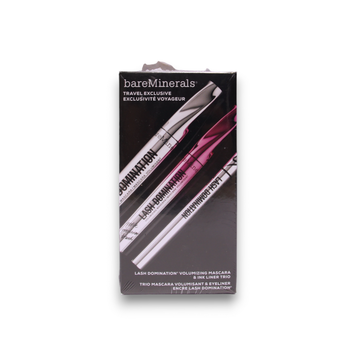 Travel Exclusive Σετ BareMinerals: Lash Domination, Volumizing, Μάσκαρα, Intense Black, 8.5 ml + Lash Domination, Volumizing, Μάσκαρα, Black, 8.5 ml + Lash Domination, Μολύβι Eyeliner, Black, 0.6 ml