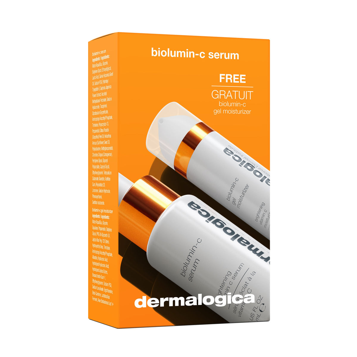 Travel Set Dermalogica: Biolumin-C, Vitamin C, Λάμψης, Ορός Προσώπου, 30 ml + Biolumin-C, Vitamin C, Ενυδατικό, Gel, Για το Πρόσωπο, 15 ml *Miniature