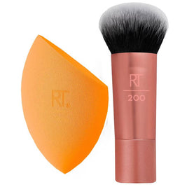 Travel Σετ Real Techniques: Mini, Πινέλο για Ρουζ, RT200 + Miracle, Makeup Sponge, Orange