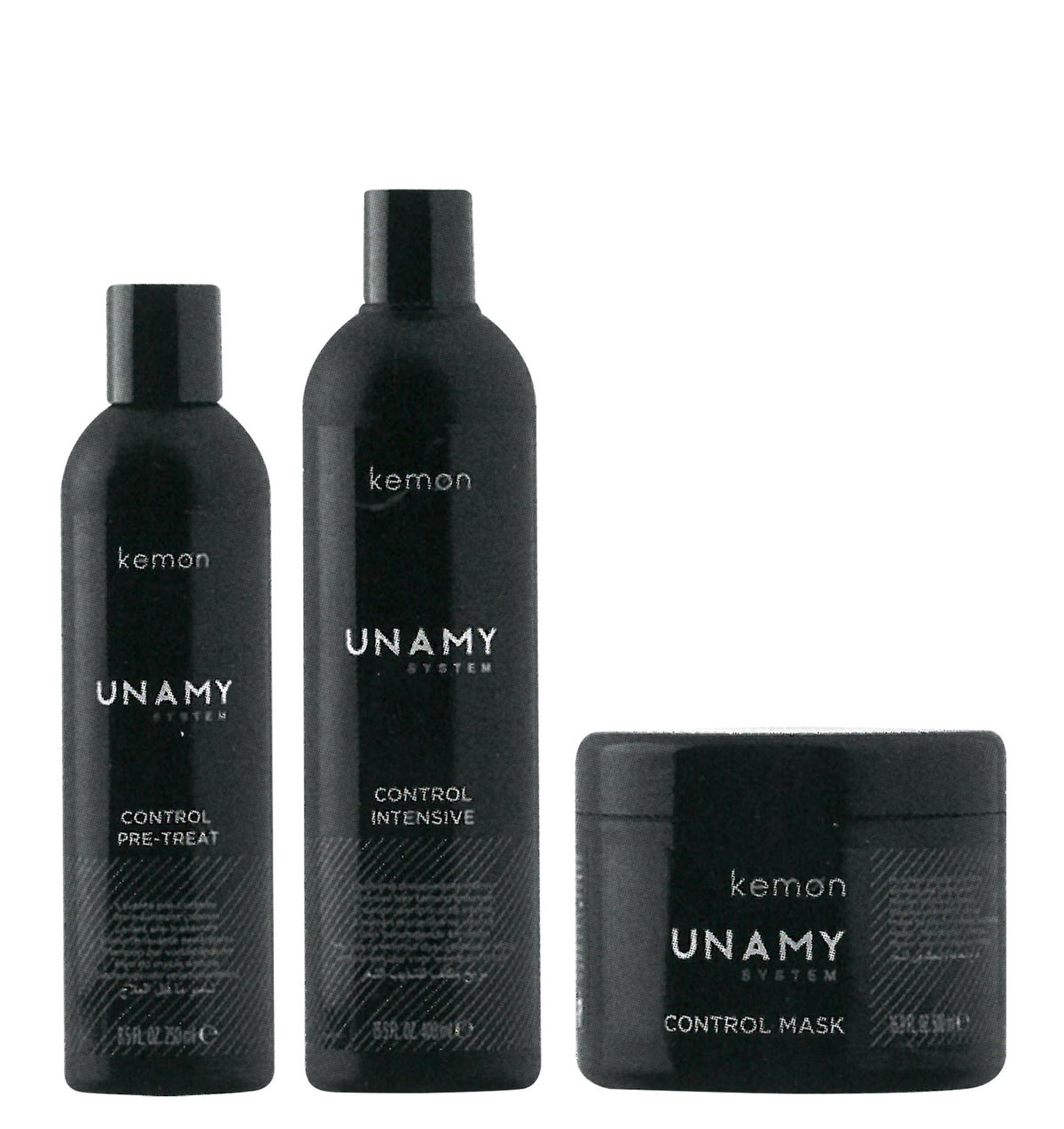 Unamy System Control Intensive Set Kemon: Control Intensive, Hair Σαμπουάν, 400 ml + Control Intensive, Hair Κρέμα Μαλλιών, 250 ml + Control Intensive, Hair Treatment Cream Mask, 500 ml