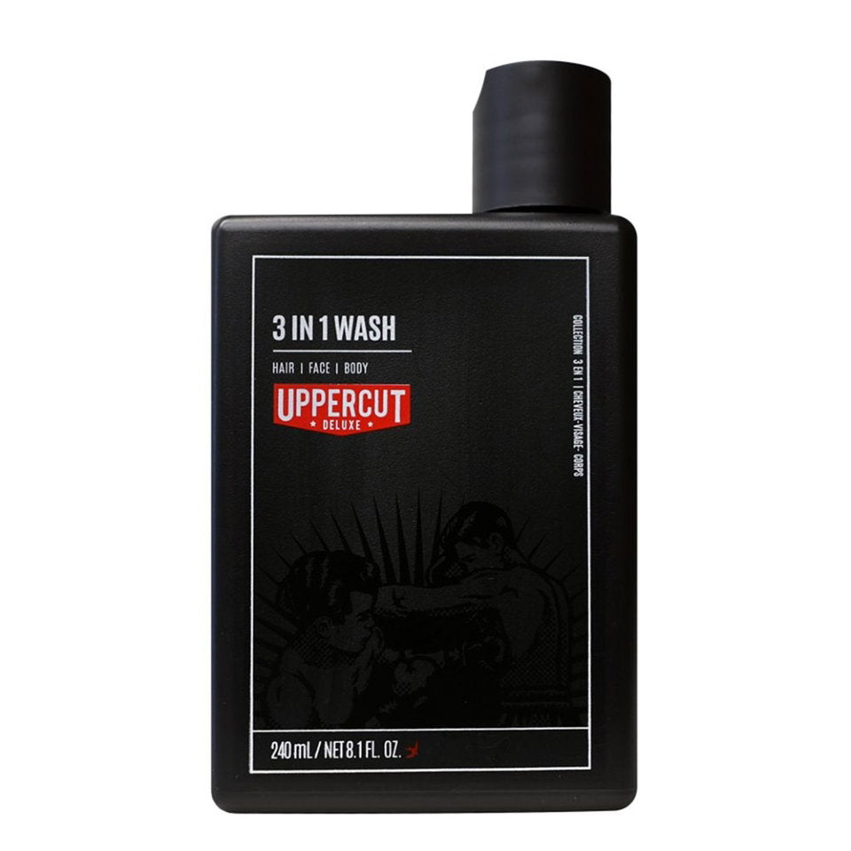 Uppercut Deluxe, 3 in 1 Wash, Σαμπουάν, Καθαρισμού, Ενυδατικό, 240 ml