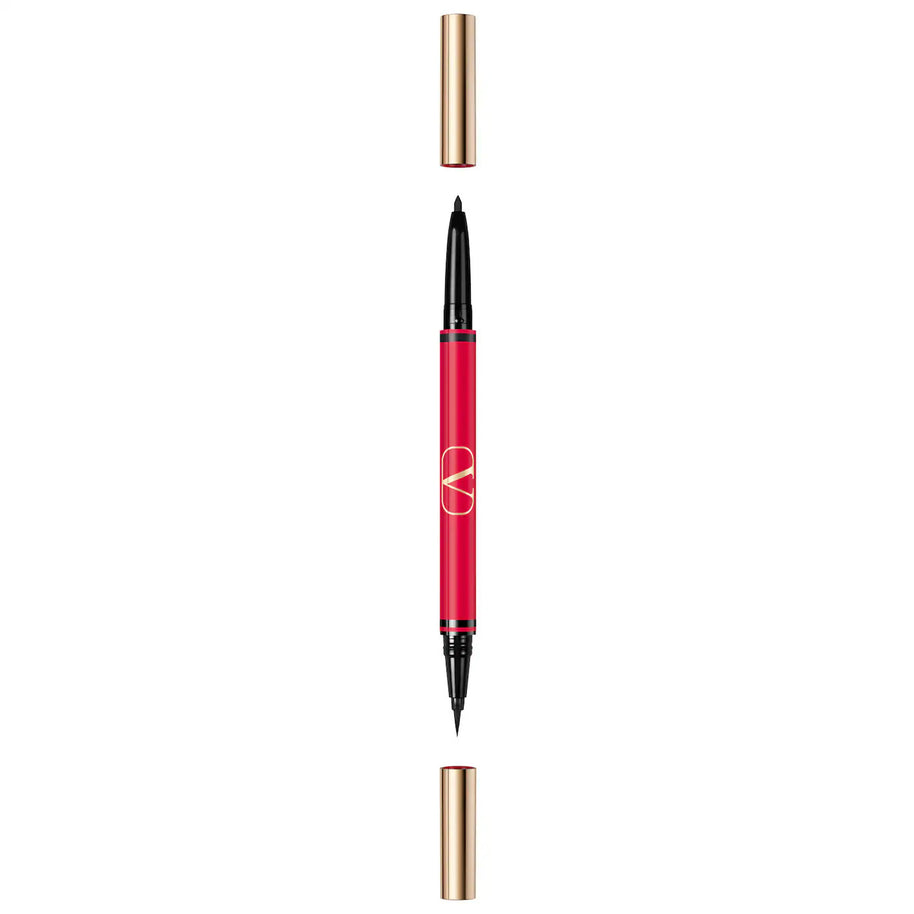 Valentino, Twin Liner, Double-Ended, Μολύβι Eyeliner, 02, Black & Rosso, 8 g