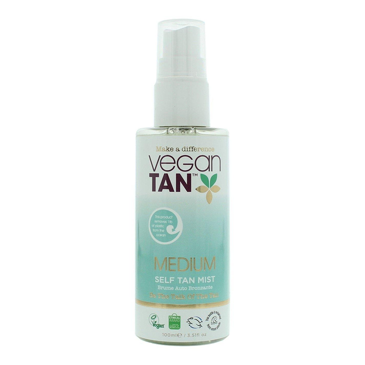 Vegan Tan, Medium, Tanning, Self-Tanning Mist, Για Πρόσωπο & Λαιμό, 100 ml