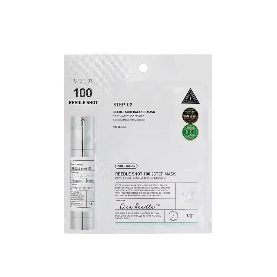 VT Cosmetics, Reedle Shot 100 2 Step, Σύσφιξης & Ενυδατική, Sheet Mask, Για το Πρόσωπο, 26.5 g