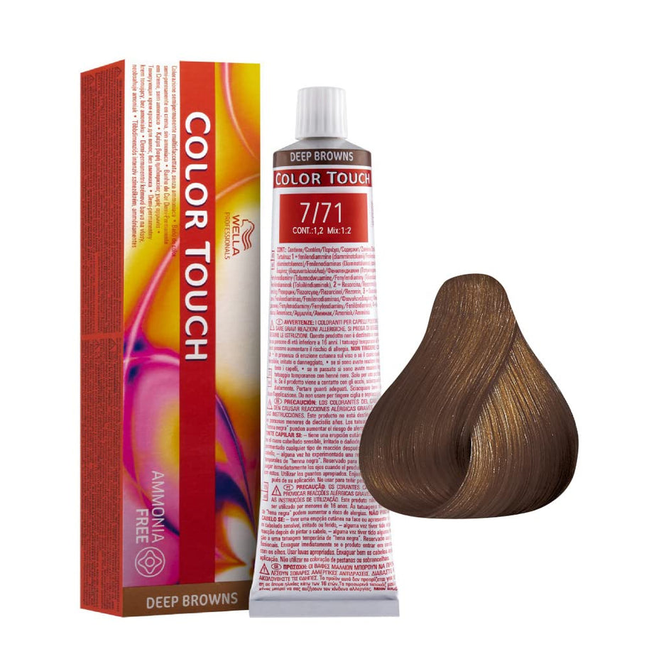 Wella Professionals, Color Touch, Ammonia-Free, Semi-Permanent Hair Dye, 7/71, 60 ml