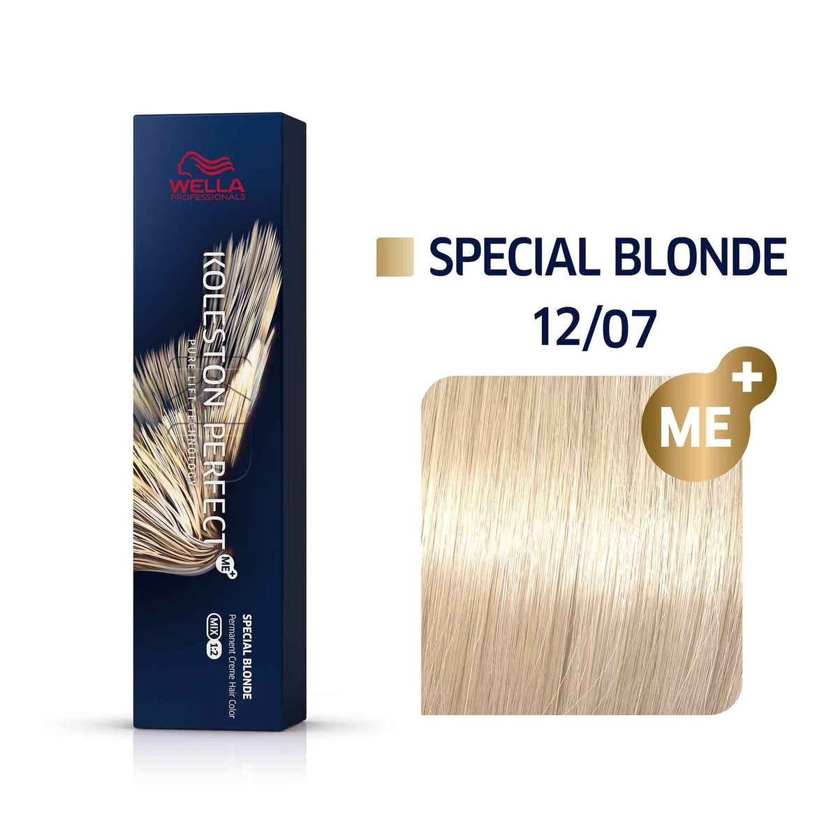 Wella Professionals, Koleston Perfect Me+, Permanent Hair Dye, 12/07, 60 ml