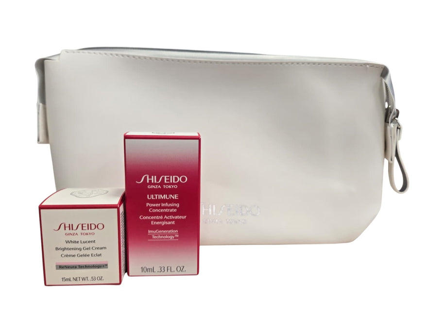 White Lucent Σετ Shiseido: White Lucent, Λαμπερό, Κρέμα Ημέρας Για το Πρόσωπο, 15 ml + White Lucent, Λαμπερό, Ορός, Για το Πρόσωπο, 10 ml