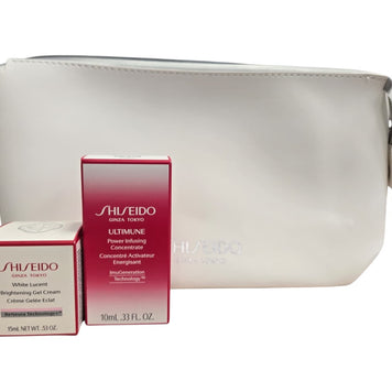 White Lucent Σετ Shiseido: White Lucent, Λαμπερό, Κρέμα Ημέρας Για το Πρόσωπο, 15 ml + White Lucent, Λαμπερό, Ορός, Για το Πρόσωπο, 10 ml