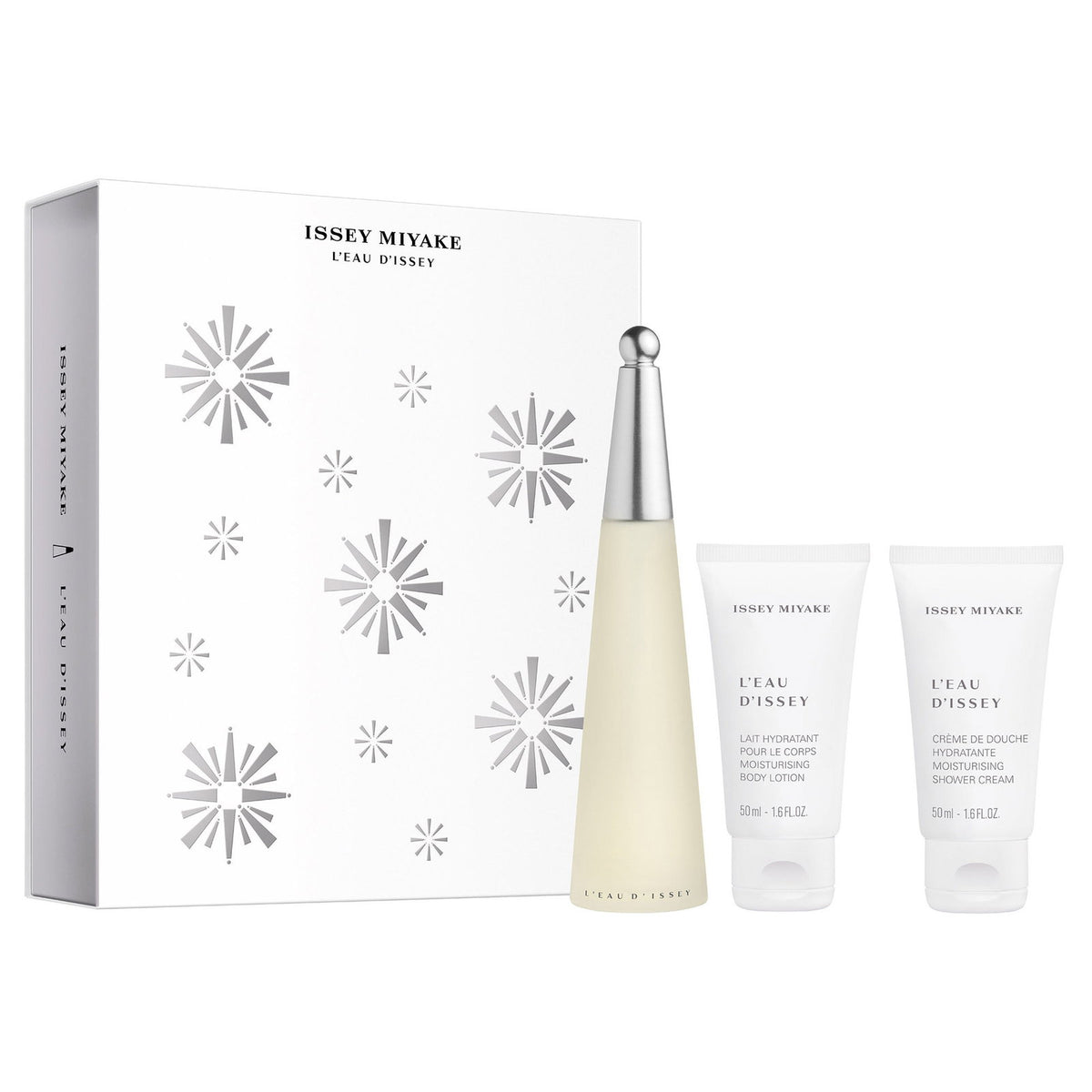 Xmas 2023 Σετ Issey Miyake: L'Eau d'Issey, Eau De Toilette, Για Γυναίκες, 50 ml + L'Eau d'Issey, Ενυδατικό, Λοσιόν Σώματος, 50 ml + L'Eau d'Issey, Ενυδατικό, Κρέμα Ντους, 50 ml