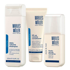 Xmas Set Set Marlies Moller: Lift-Up, Hair Κρέμα Μαλλιών, For Volume, 100 ml + Finally Strong, Spray Μαλλιών, For Styling, Strong Hold, 125 ml + Daily Volume, Hair Σαμπουάν, 200 ml