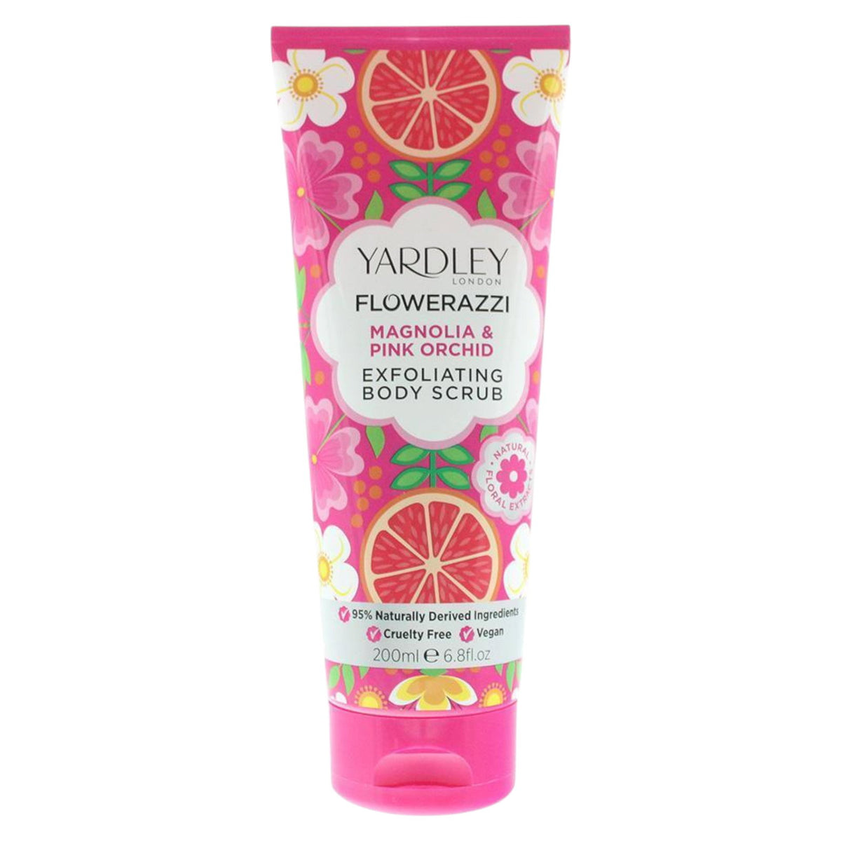 Yardley, Flowerazzi Magnolia & Pink Orchid, Exfoliating, Scrub Σώματος, 200 ml