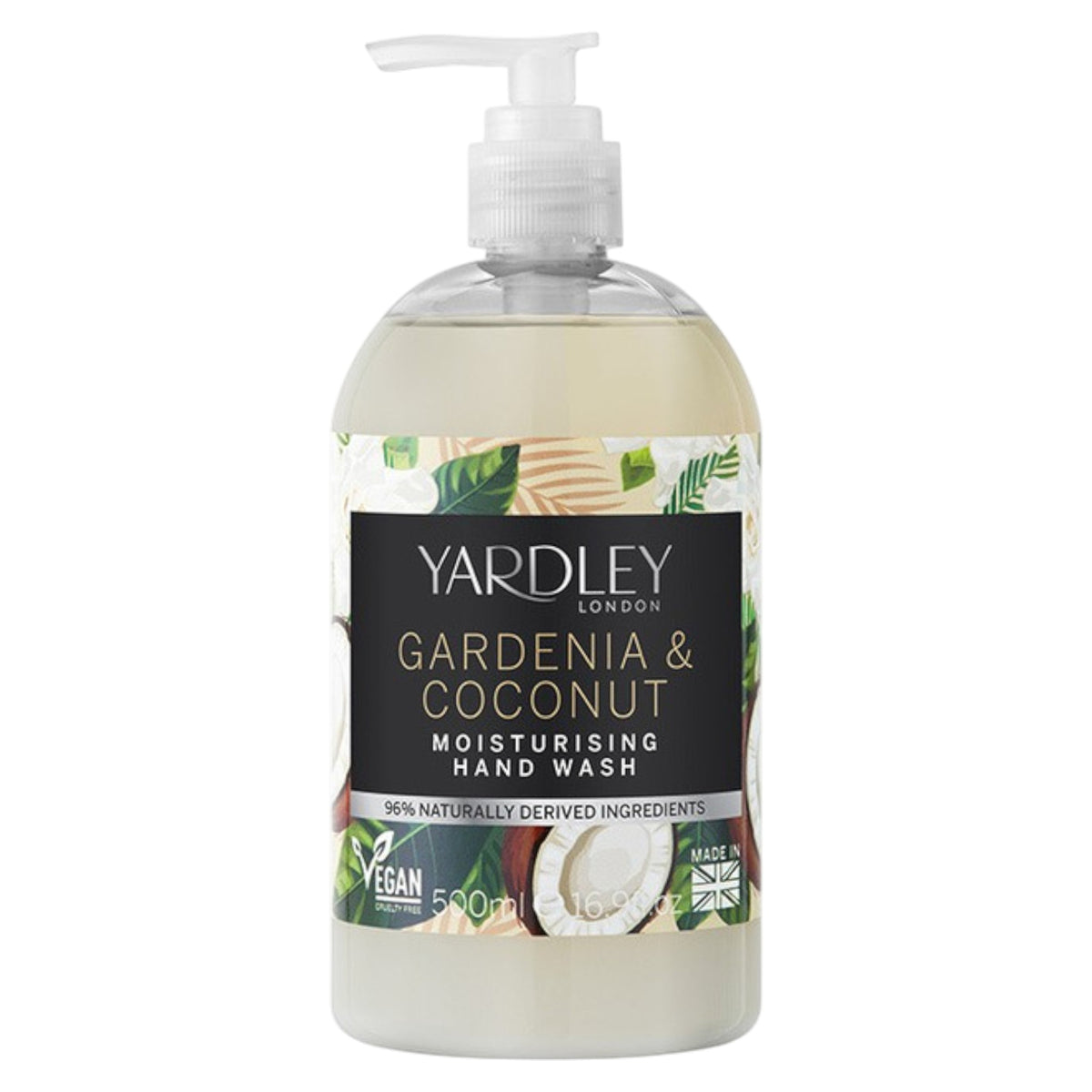 Yardley, Gardenia & Coconut Milk, Botanical, Cleanses, Hand Gel, 500 ml