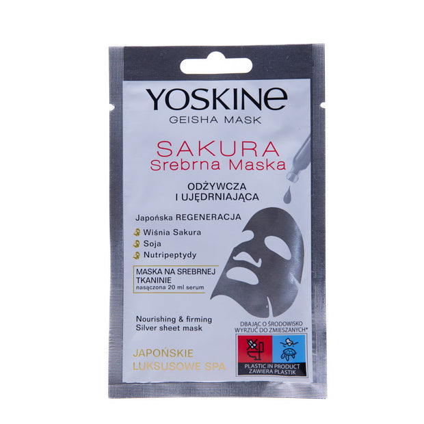 Yoskine, Geisha Sakura, Σύσφιξης, Sheet Mask, Για το Πρόσωπο, 20 ml